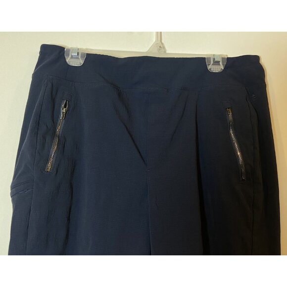 Athleta Trekkie North Jogger Pants Zipper Pocket Navy Blue Size 14 - Picture 2 of 4